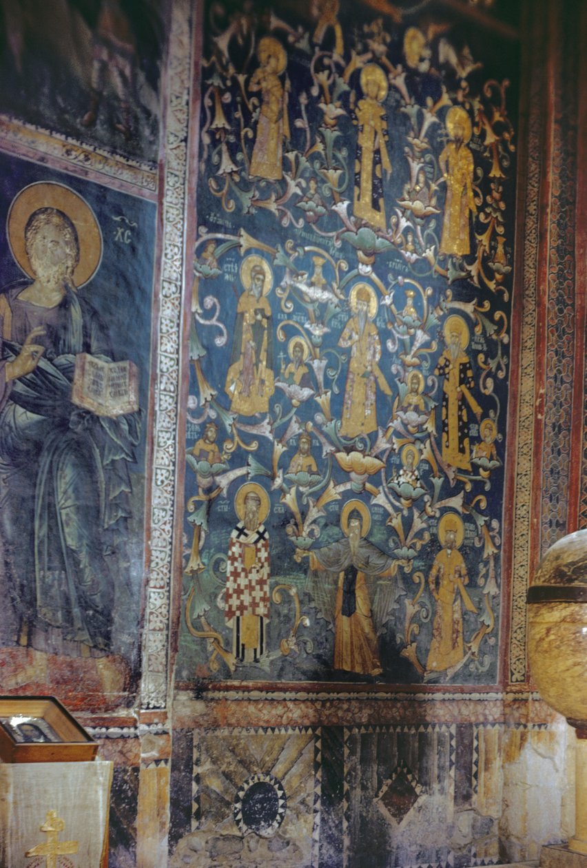 De stamboom van de Nemanjic-familie, 1335-48 door Serbian School