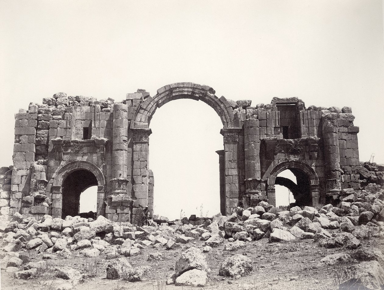 Boog van Hadrianus bij de ingang van Jerash door Sergeant Henry Phillips