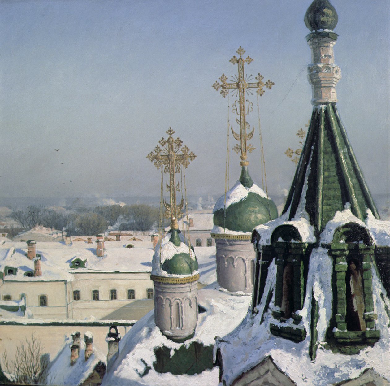 Uitzicht vanuit een raam van de Moskouse School voor Schilderkunst, 1878 door Sergei Ivanovich Svetoslavsky