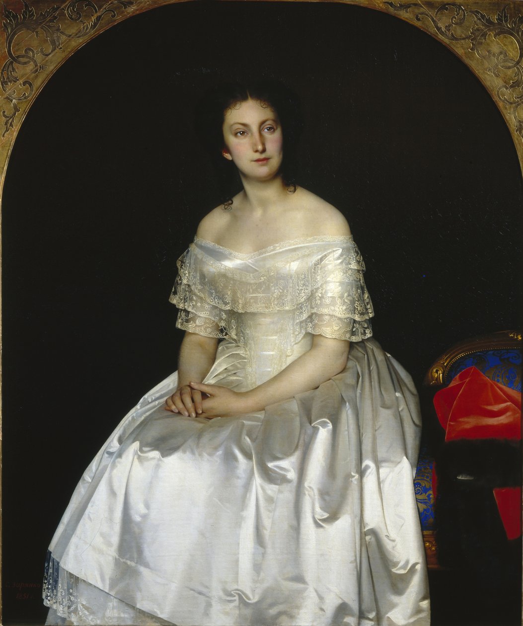 Portret van prinses Maria Vasilyevna Vorontsova door Sergei Konstantinovich Zaryanko