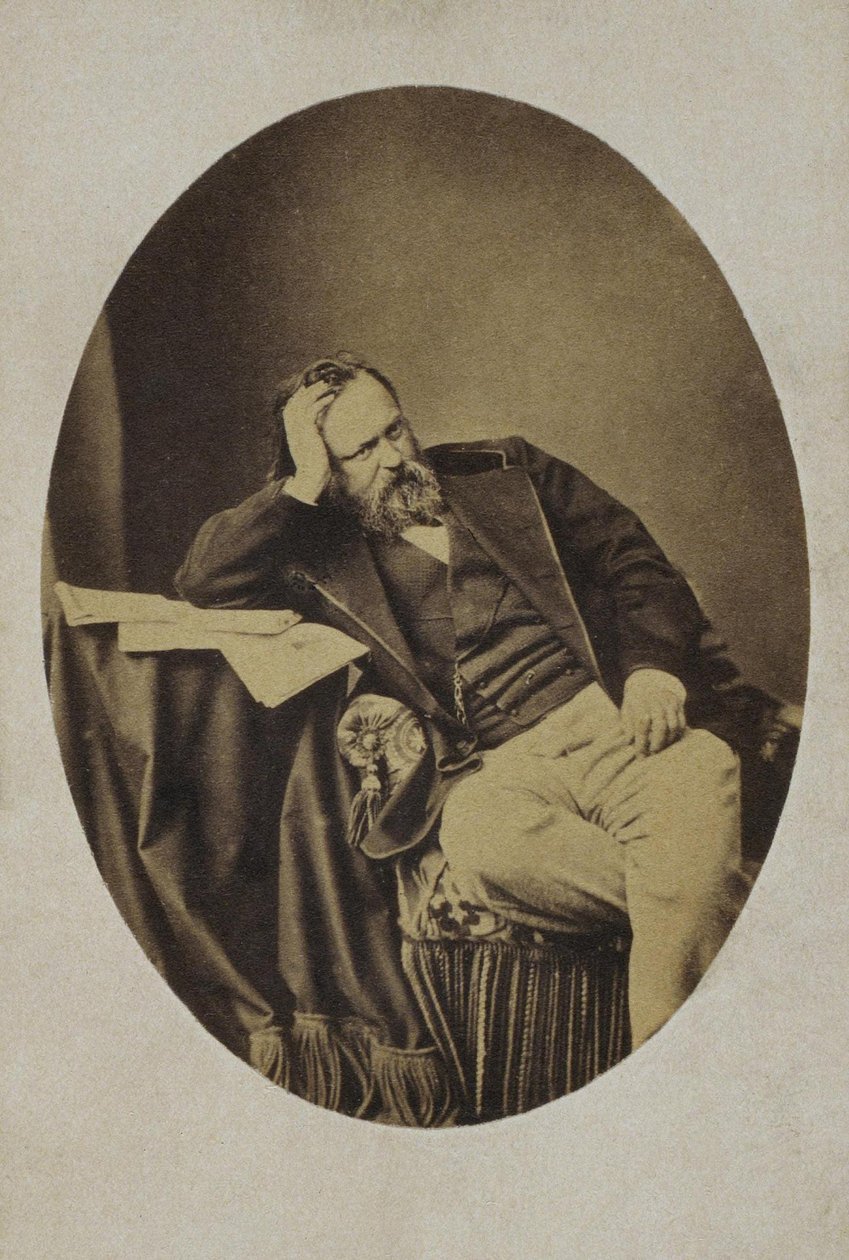 Portret van Aleksandr Ivanovich Herzen 1812-1870, ca. 1861 door Sergei Lvovich Levitsky