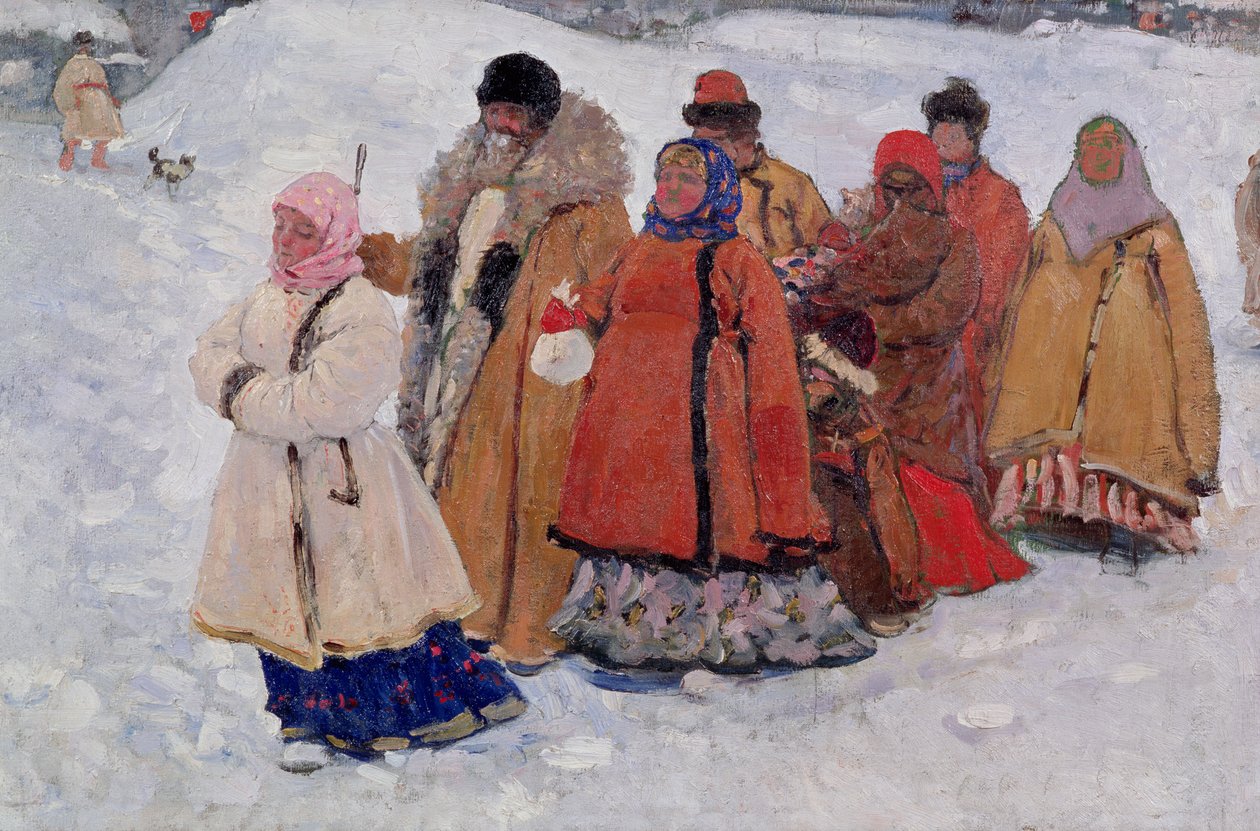 Een familie, 1909 door Sergej Vasilevic Ivanov