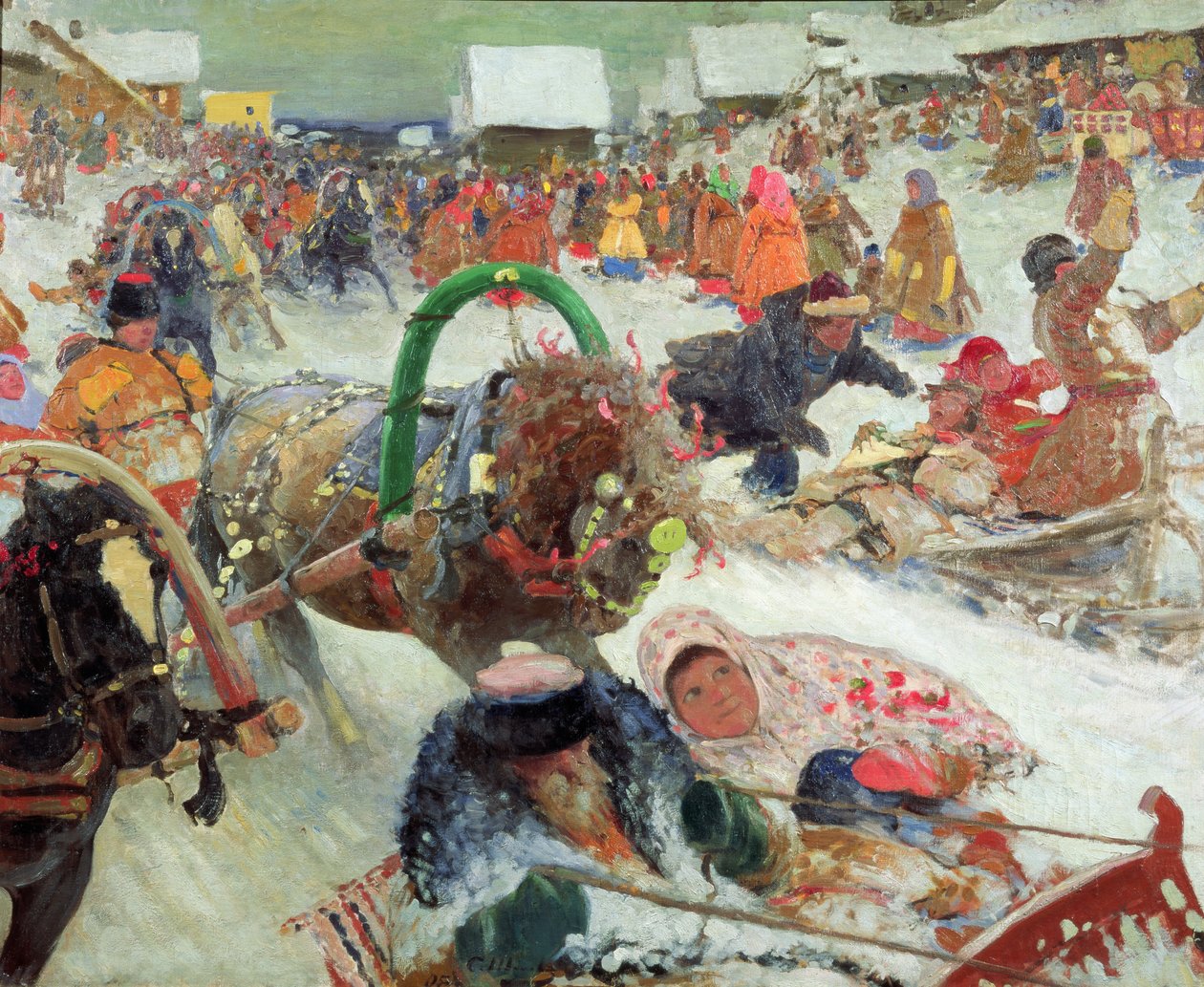 Vastenavond, 1905 door Sergej Vasilevic Ivanov