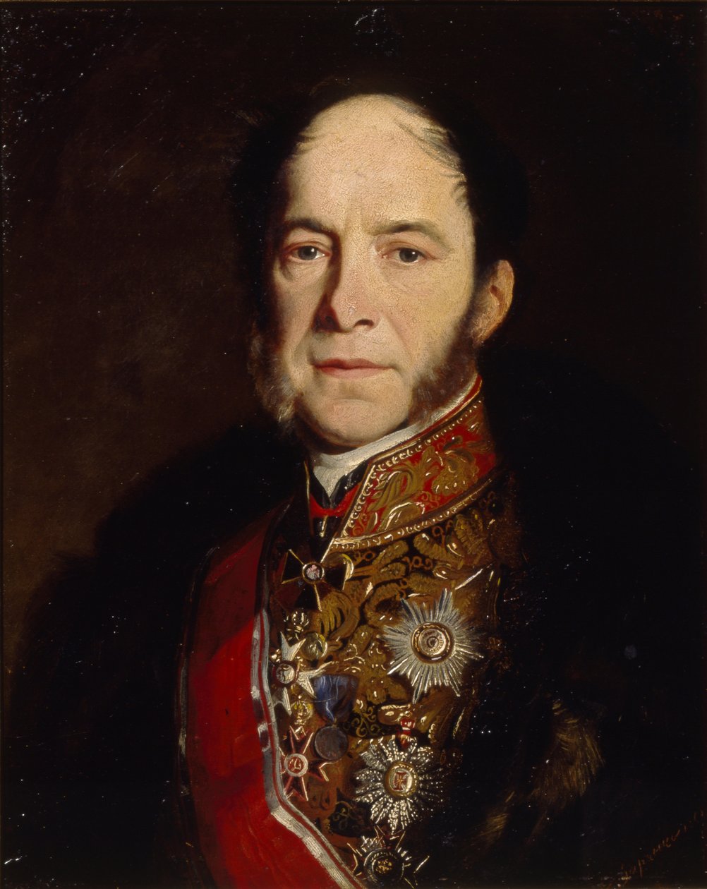 Portret van de generaal-admiraal Kondrati Kondratievich Stoffregen door Sergey Konstantinovich Zaryanko