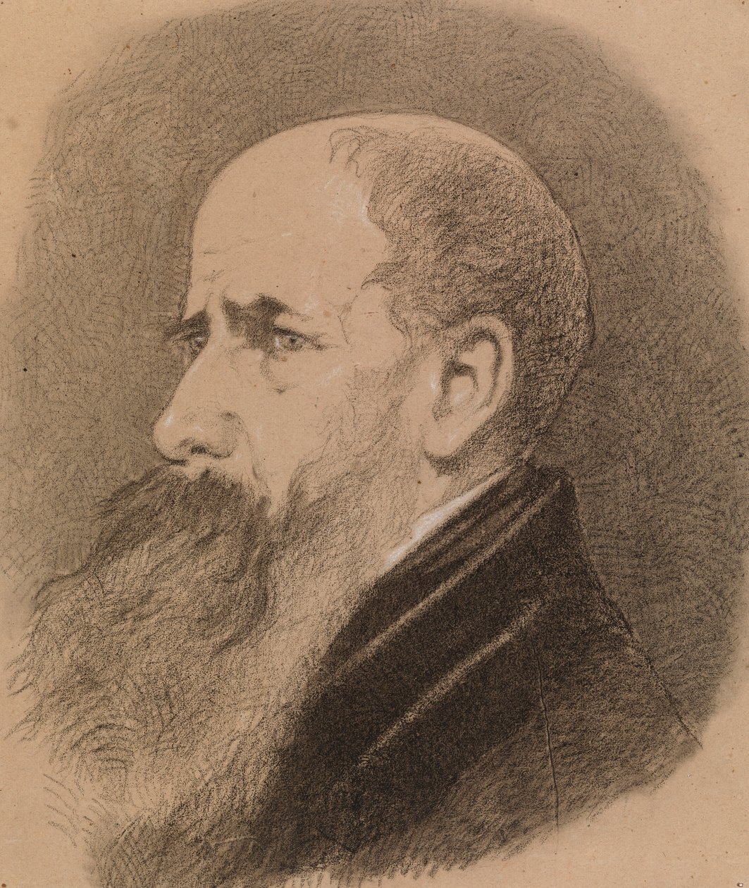 Portret van een man met baard door Severin Falkman