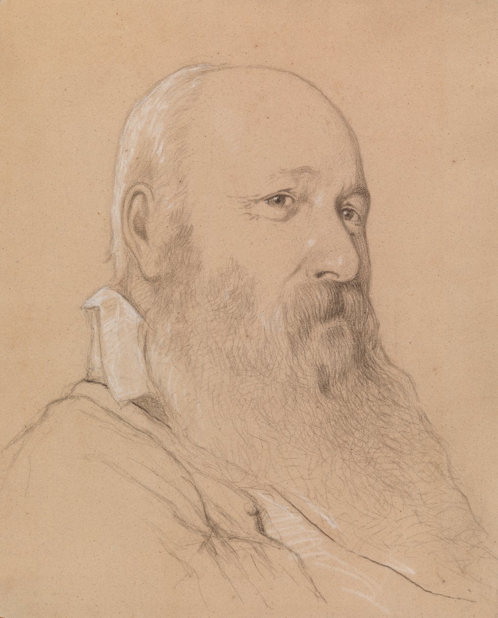 Portret van een man met baard door Severin Falkman
