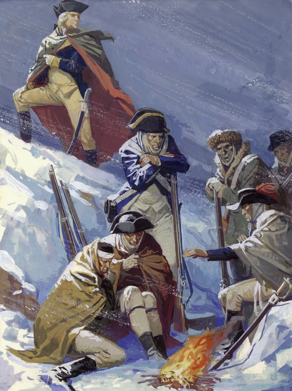 George Washington, toen hij generaal was tijdens de Amerikaanse Onafhankelijkheidsoorlog door Severino Baraldi
