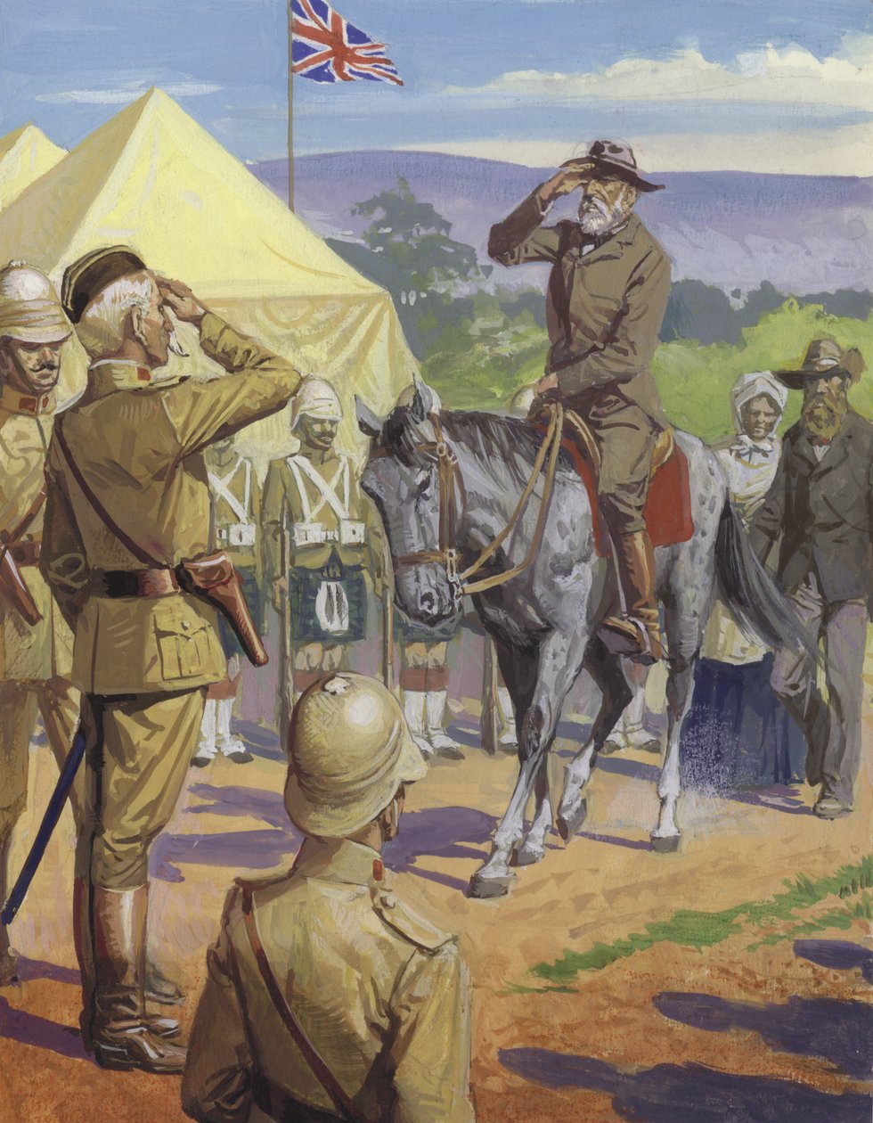 Pier Cronje geeft zich over aan Lord Roberts door Severino Baraldi