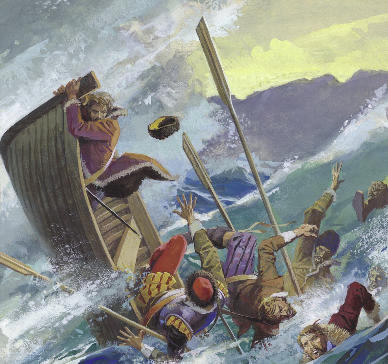 Richard Chancellor, in de onstuimige zee gegooid door Severino Baraldi