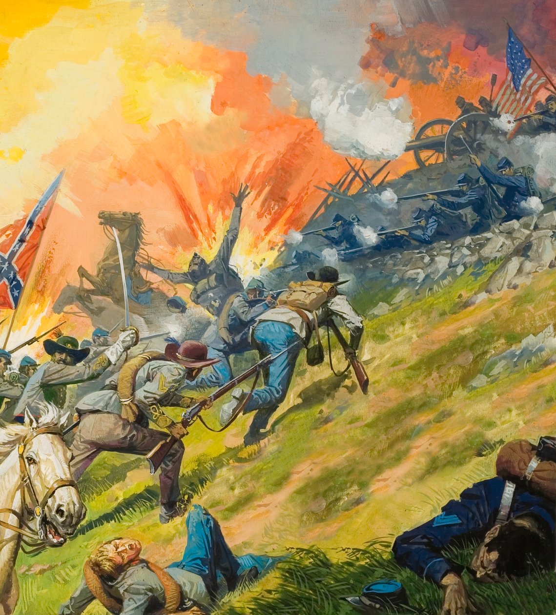 De Slag om Gettysburg door Severino Baraldi