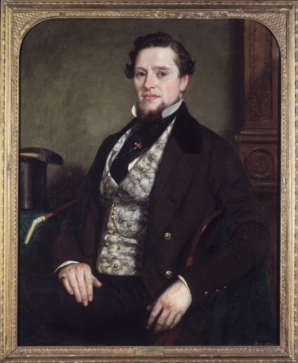 Portret van een heer, 1855 door Seymour Joseph Guy