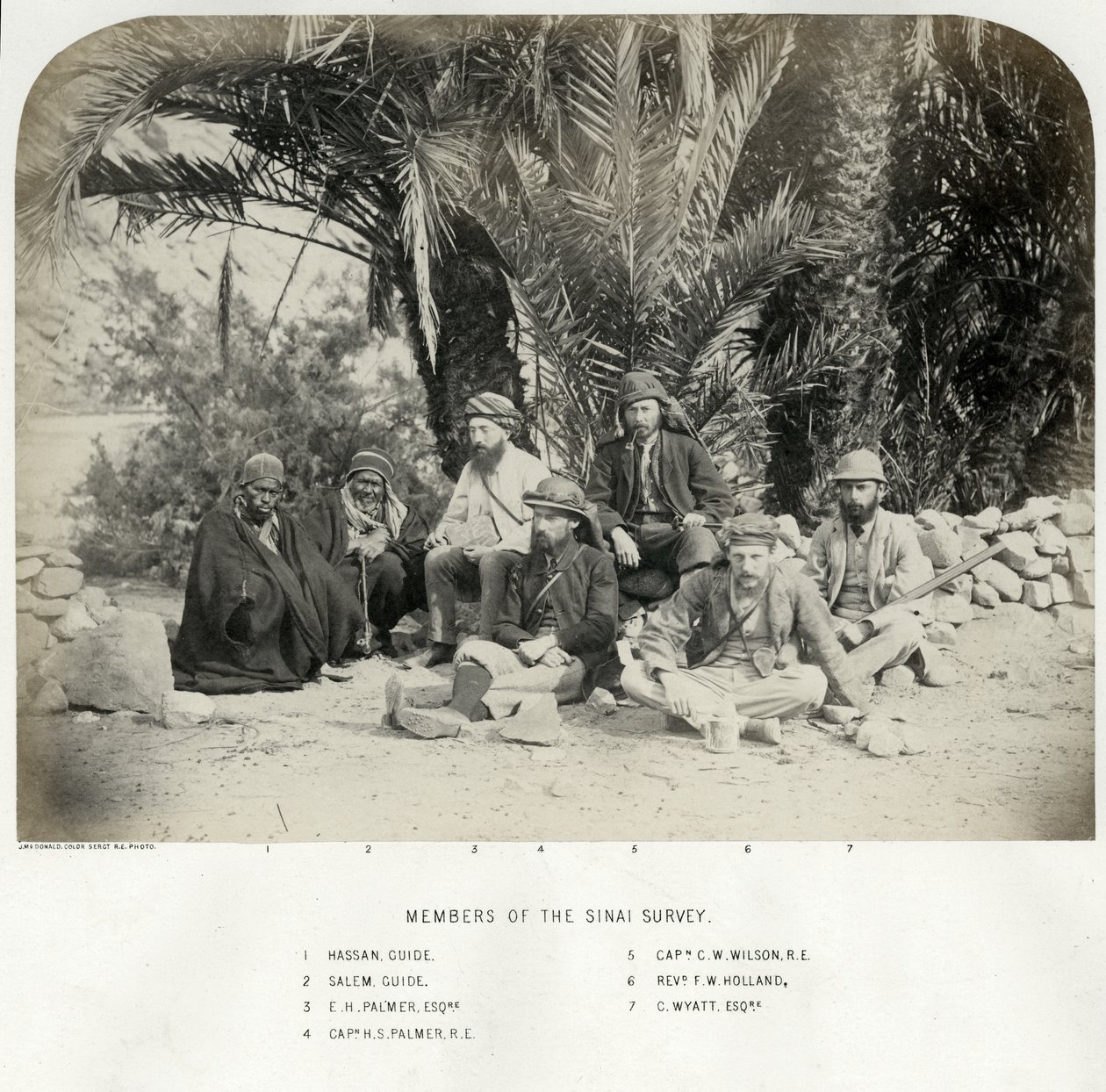 Leden van de Sinai Survey, 1868 door Sgt. James M. McDonald