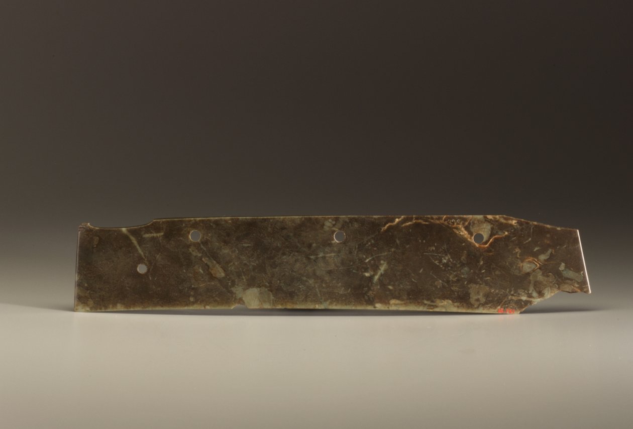 Ceremonieel werktuig (jade) door Shang Dynasty Chinese School