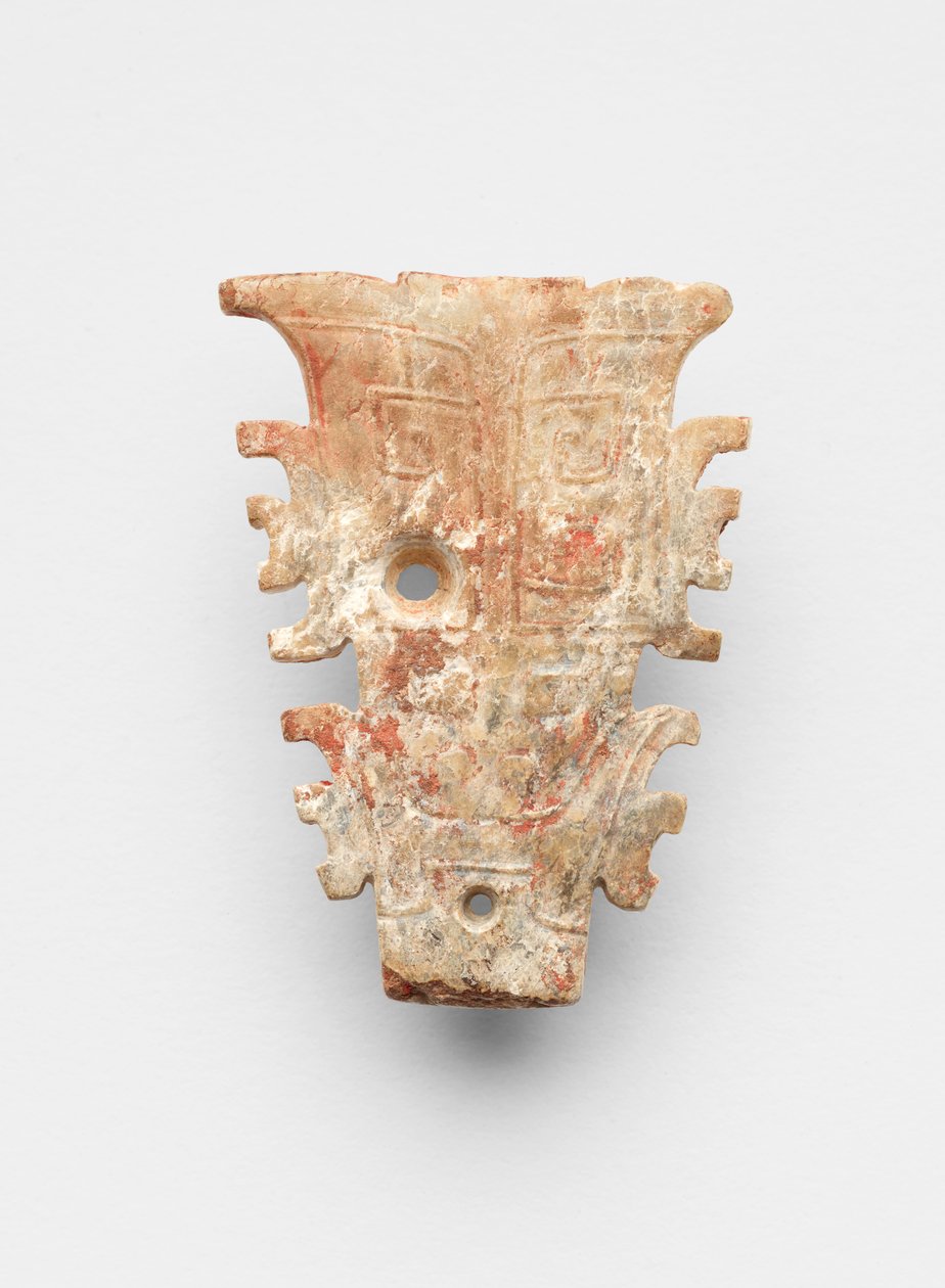 Hanger in de vorm van een masker, c.1300-c.1050 v.Chr. door Shang Dynasty Chinese School