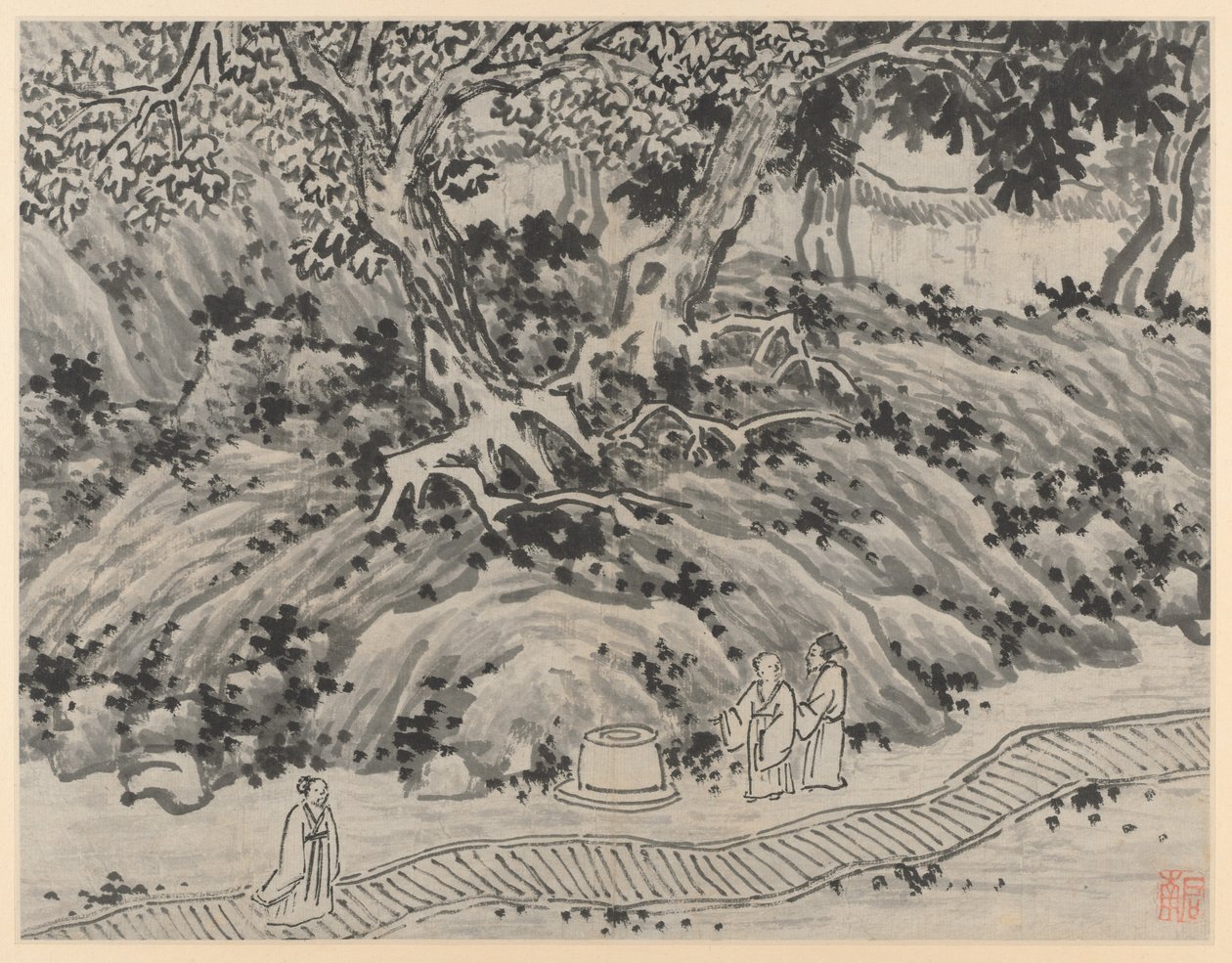 Twaalf Zichten van Tiger Hill, Suchou: De Dwaze Lente, na 1490 door Shen Zhou