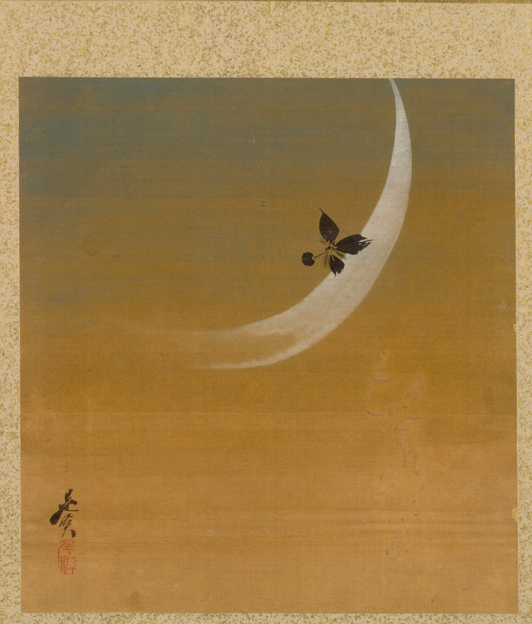 Crescent Moon uit Album van Schilderijen door de Eerwaarde Zeshin door Shibata Zeshin