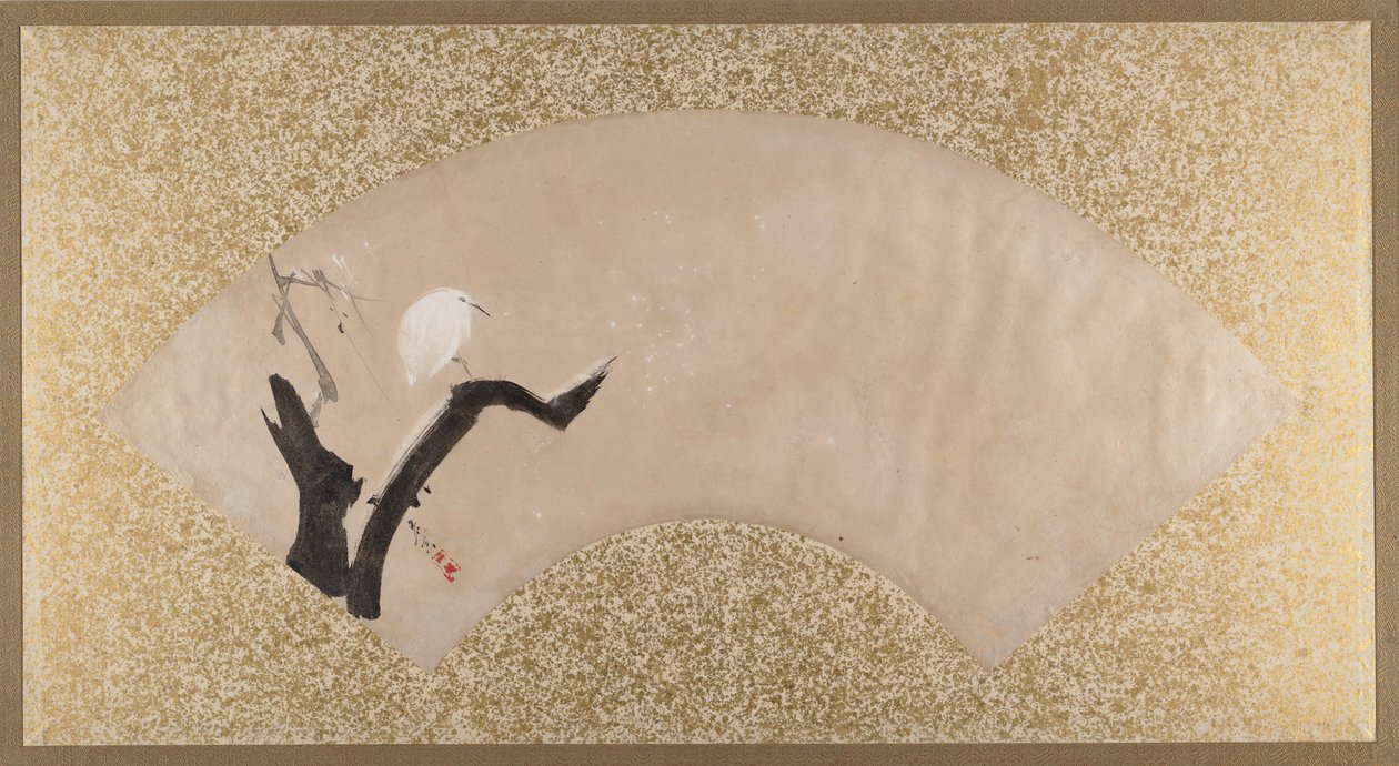 Reiger op Boomstronk, eind 19e eeuw door Shibata Zeshin