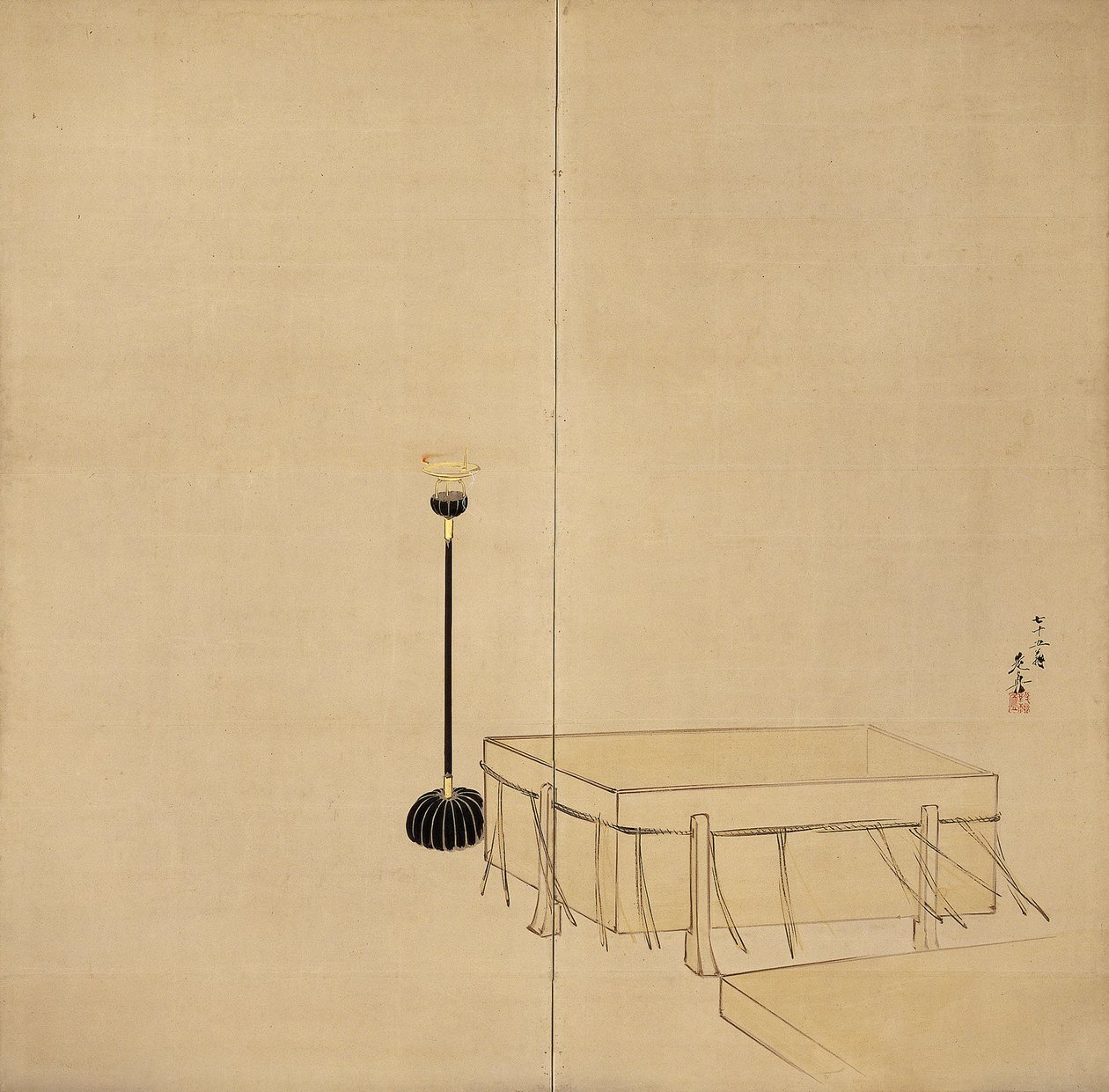 Ibaraki [linkerhelft van een paar] door Shibata Zeshin