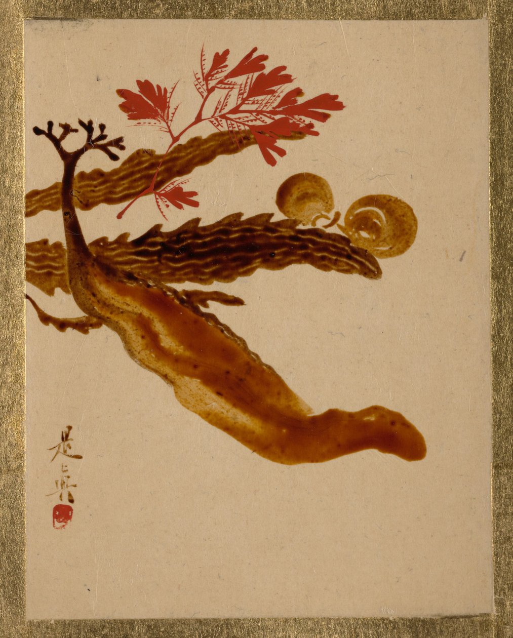 Seetang door Shibata Zeshin