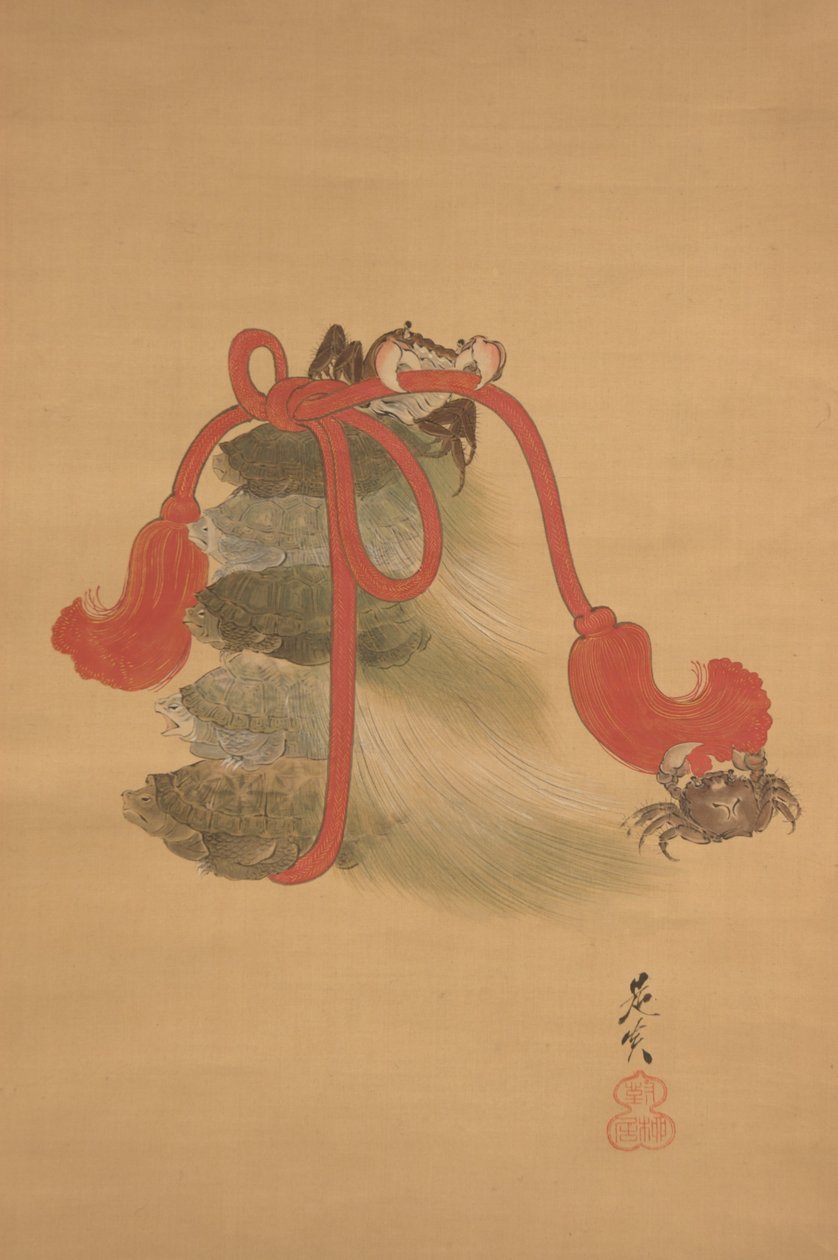 Schildkröten und Krabben door Shibata Zeshin