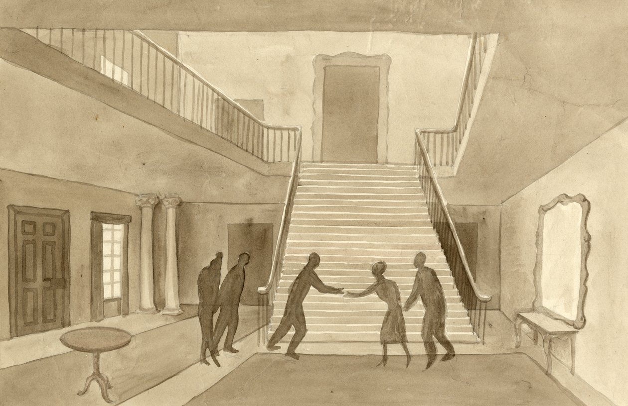 Perspectieftekening, 1951 door Shirley Markham