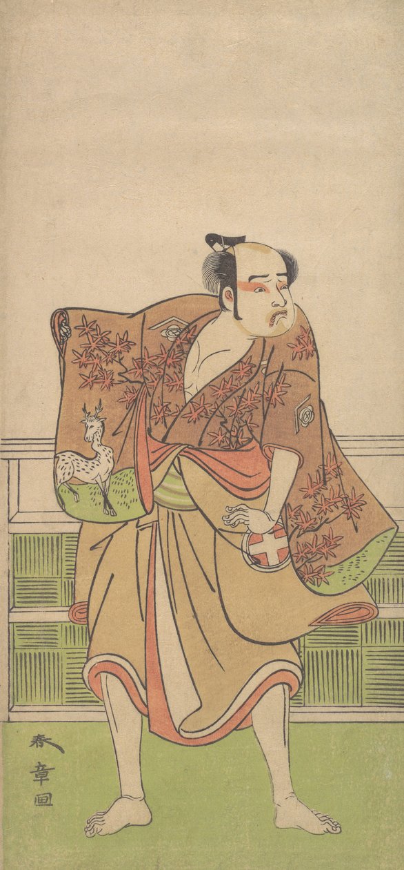 Otani Hiroemon in de rol van Gokumon no Shobei, 9e maand, 1774 door Shunsho