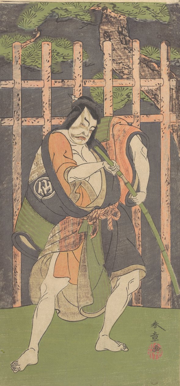 De tweede Nakamura Sukegoro als een outlaw, ca. 1771 door Shunsho