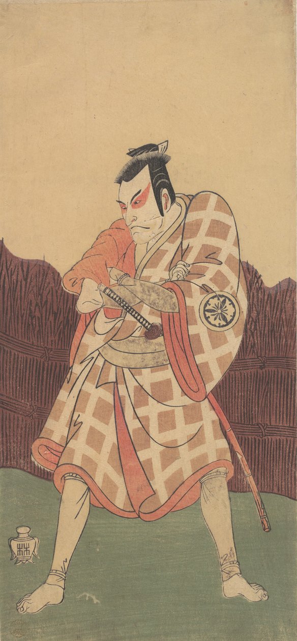 De derde Matsumoto Koshiro in de rol van Matsuomaru in Sugawara, zomer, 1768 door Shunsho