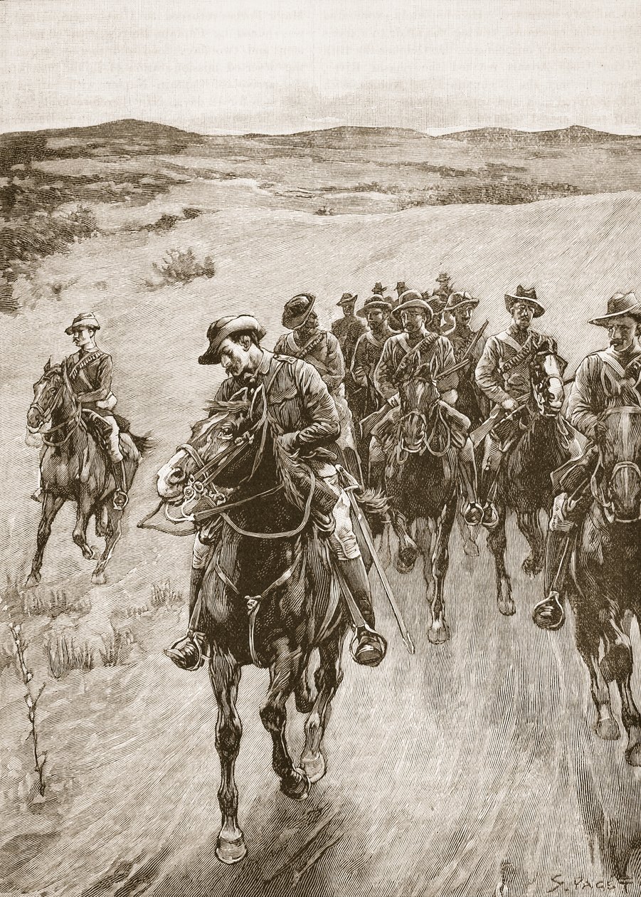Op het Spoor van Lobengula, 1893, illustratie uit 