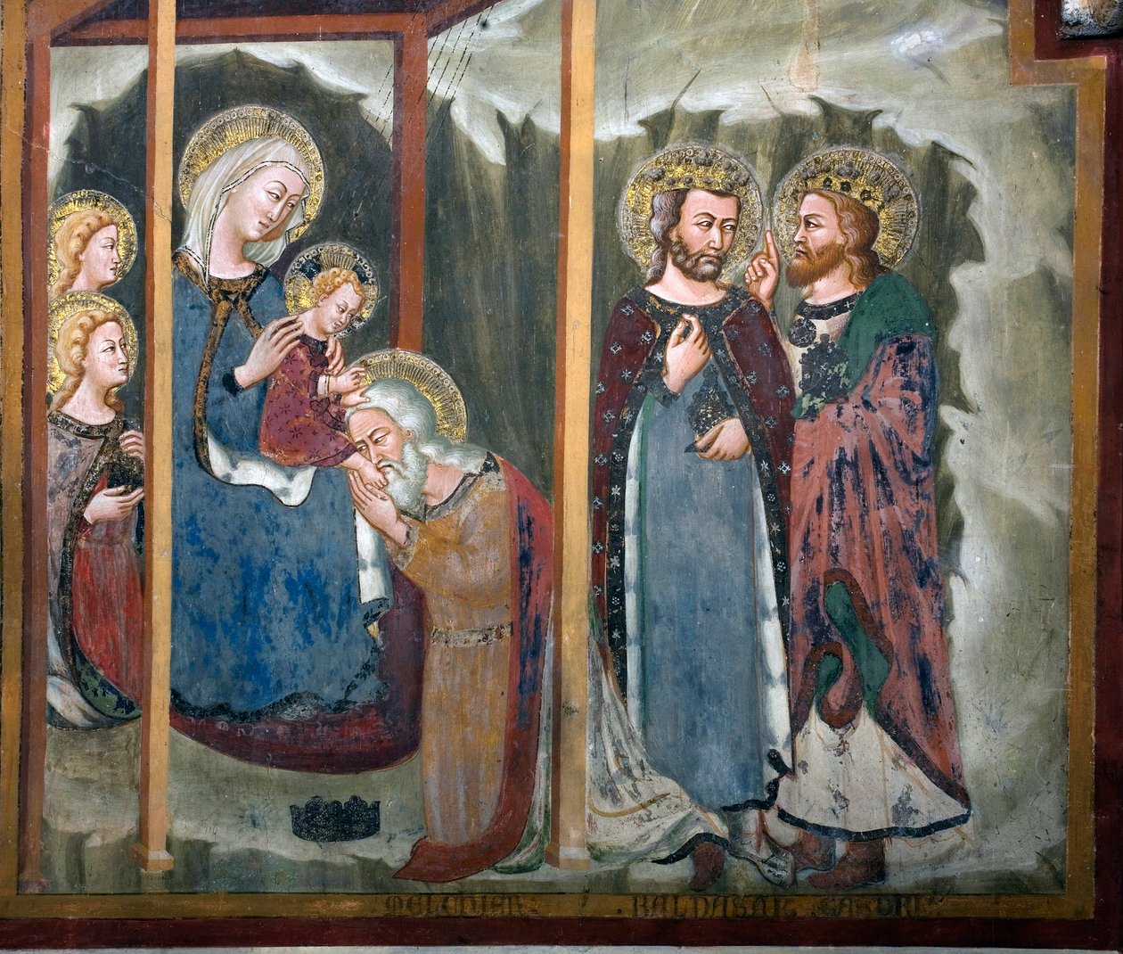 Aanbidding der wijzen door Sienese School