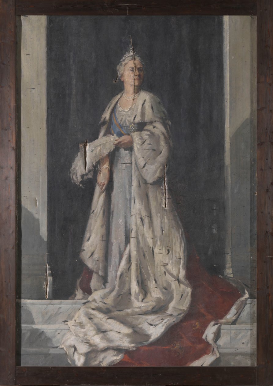 Portret van Wilhelmina, koningin der Nederlanden door Sierk Schröder
