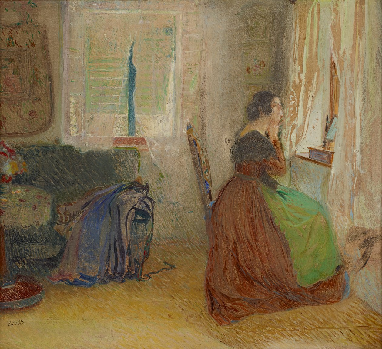 Kamer in een oud boswachtershuis door Sigmund Walter Hampel
