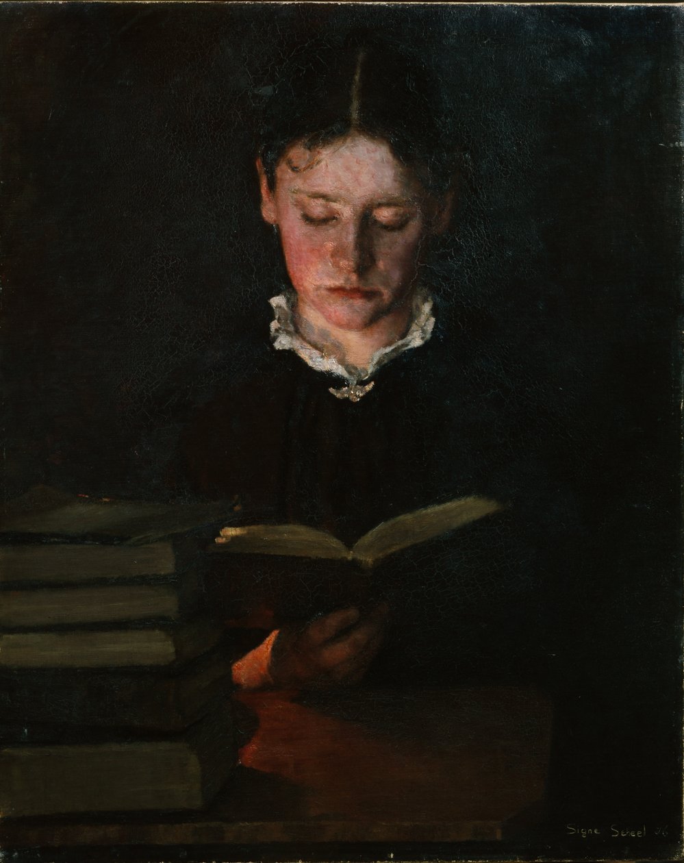Lezende vrouw door Signe Scheel