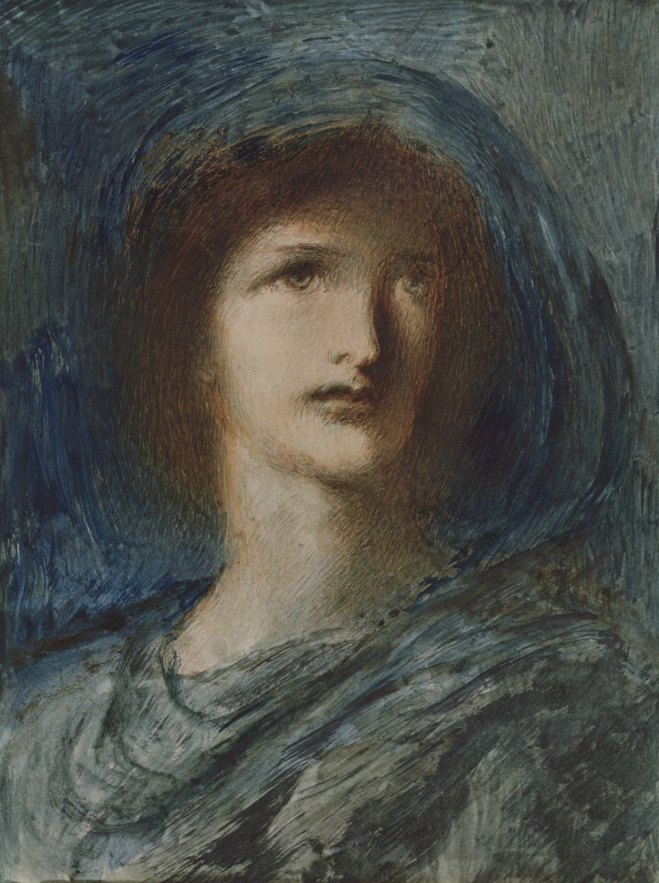 Hoofd van een jong meisje door Simeon Solomon