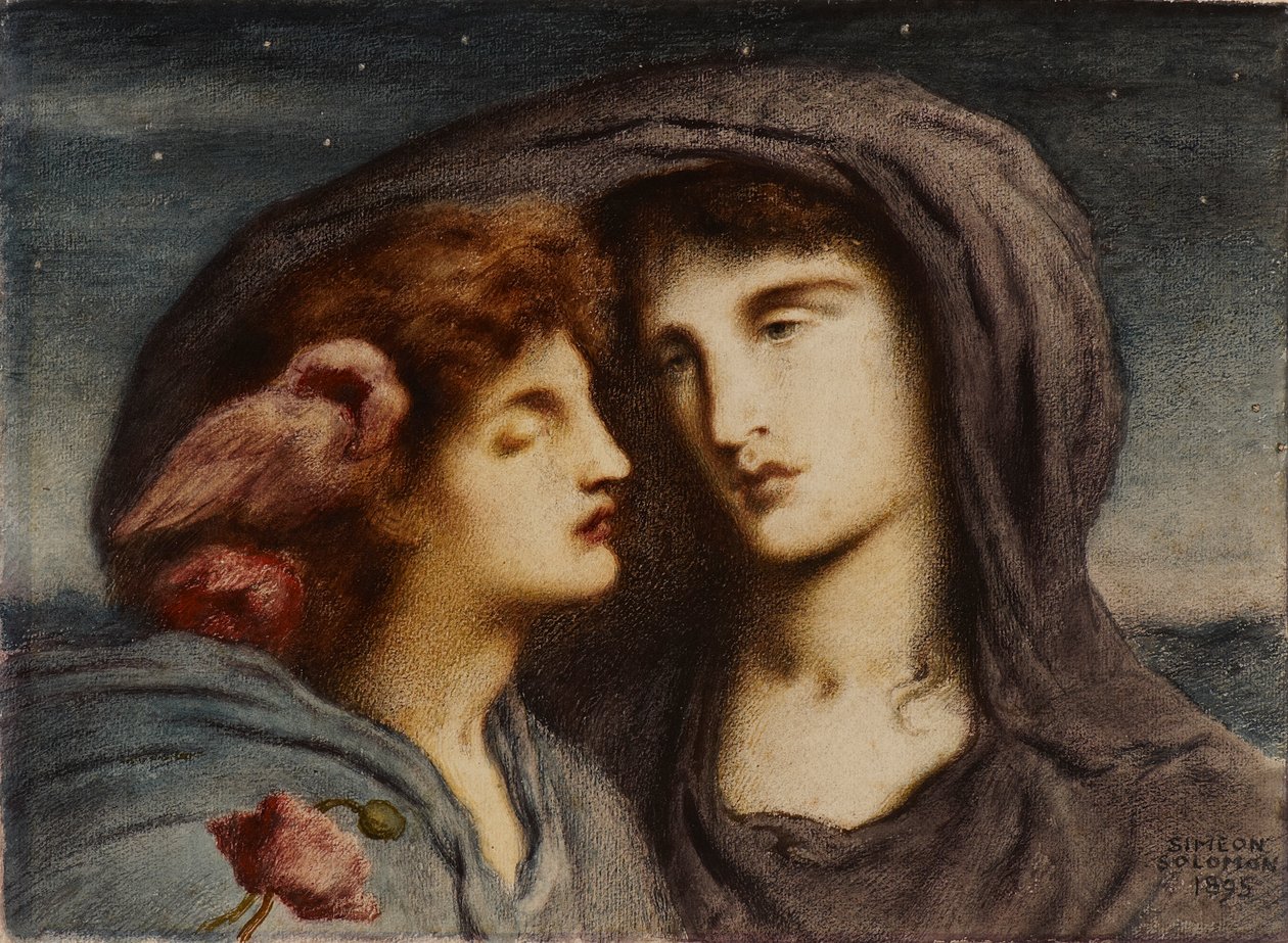 De nacht over haar geliefde kind (II) door Simeon Solomon
