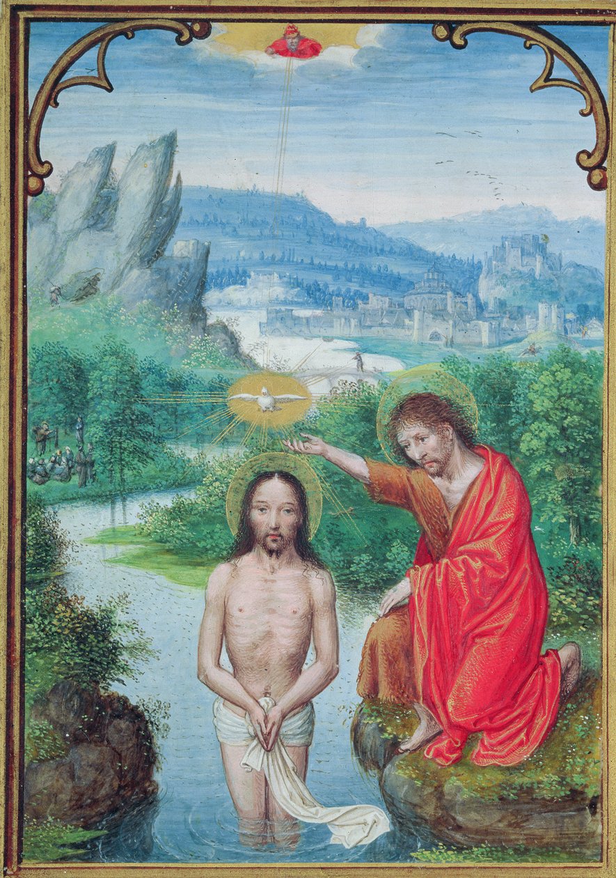Doop van Christus door Simon Bening