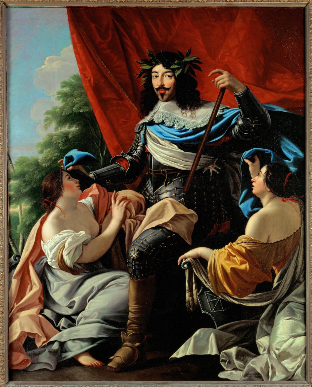 Lodewijk XIII, koning van Frankrijk en Navarra ... (schilderij op doek) door Simon (circle of) Vouet