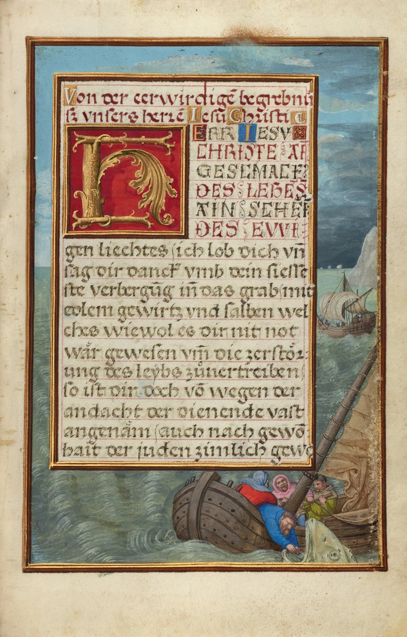 Rand mit Jona ins Meer geworfen door Simon Bening