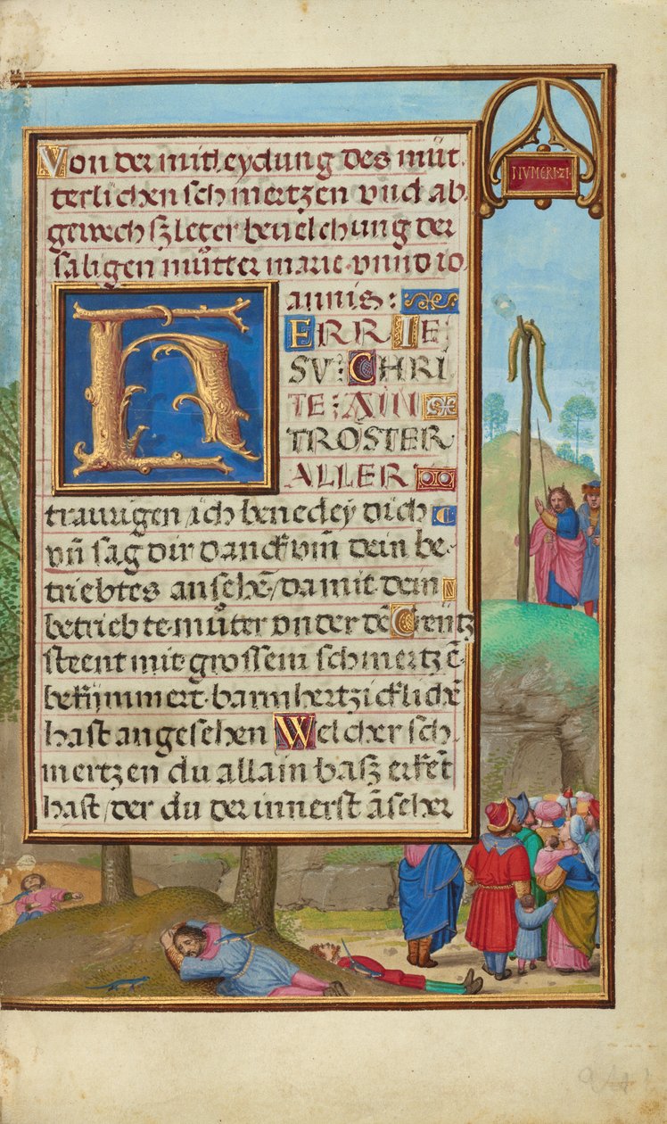 Grens met Mozes en de koperen slang door Simon Bening