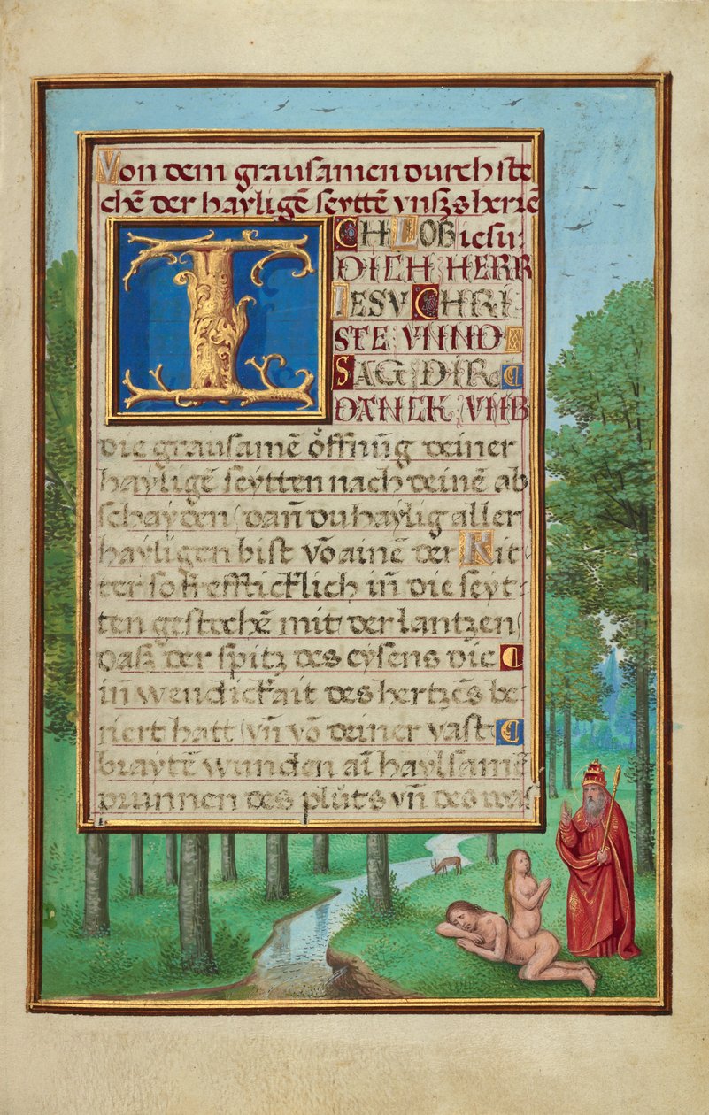 Rand mit der Erschaffung Evas door Simon Bening