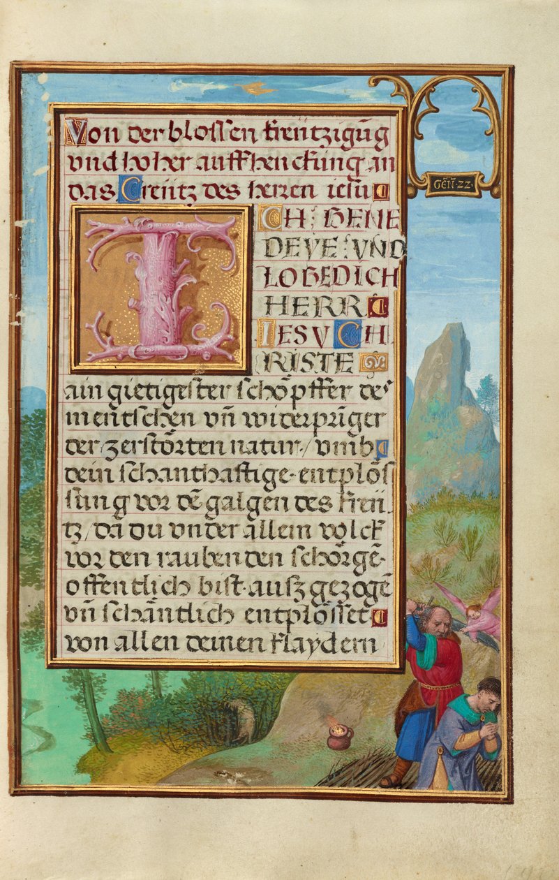 Rand mit dem Opfer Isaaks door Simon Bening