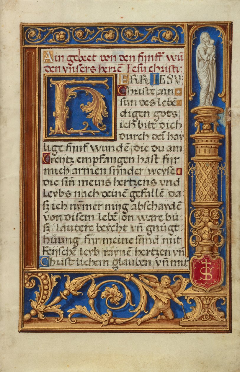Geschmückte Textseite door Simon Bening