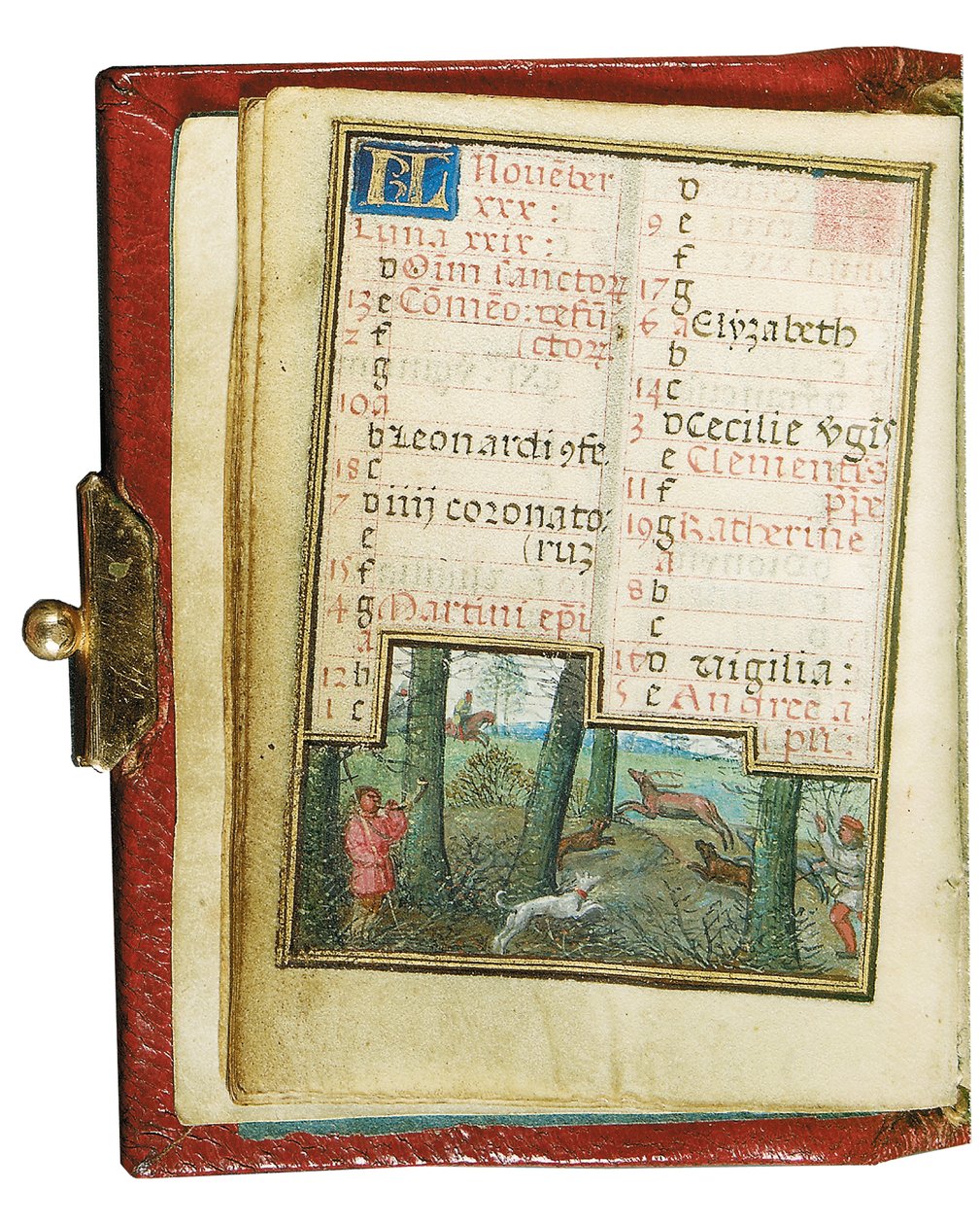 Folio uit een miniatuur Getijdenboek, gebruik van Rome, Brugge door Simon Bening