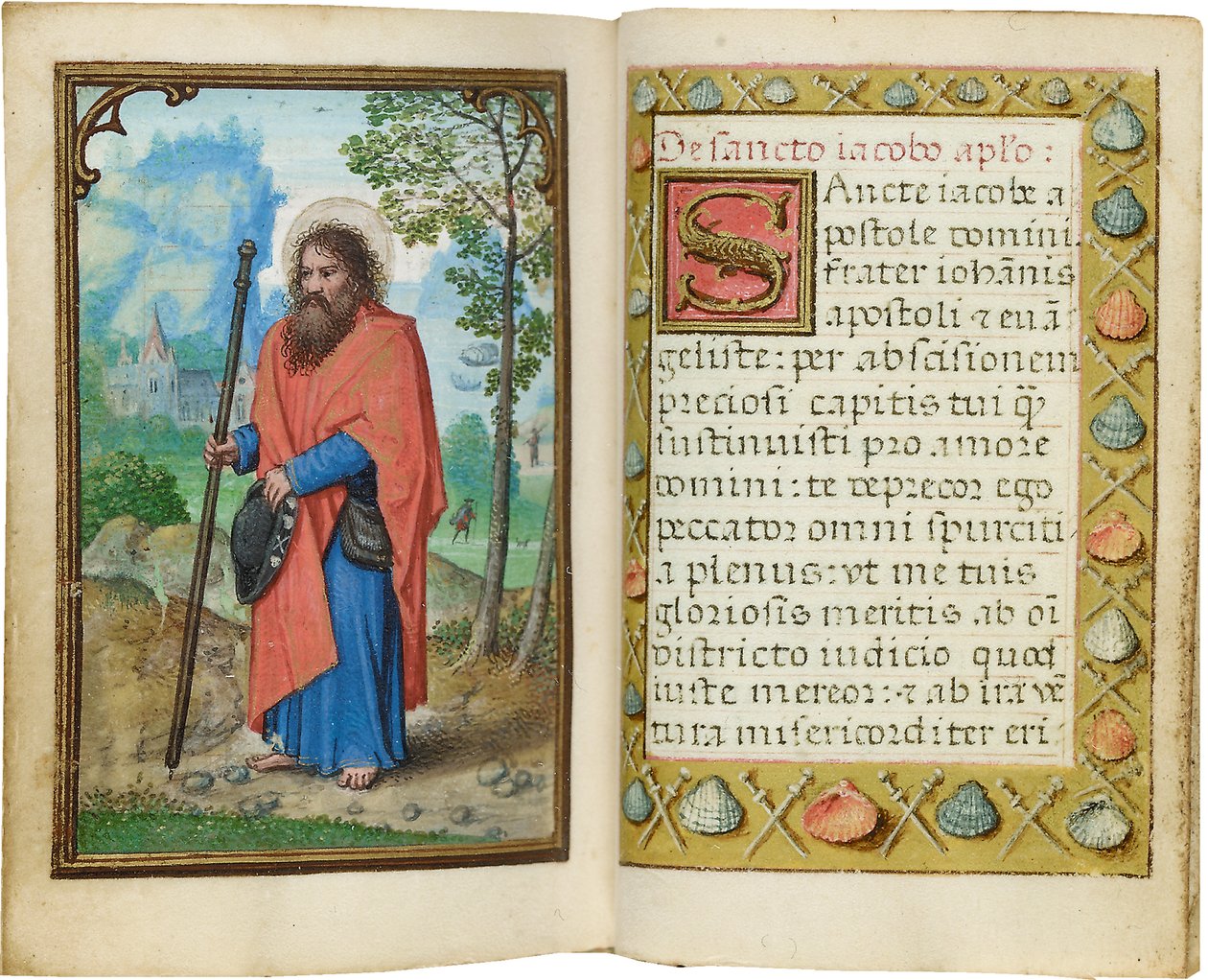 Folio uit een miniatuur Getijdenboek, gebruik van Rome, Brugge, 1530-35 door Simon Bening