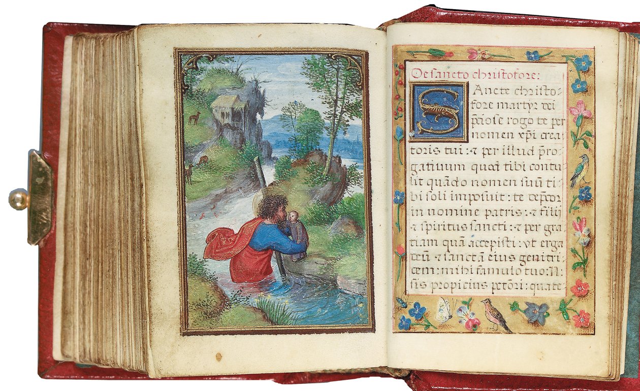 Folio uit een miniatuur Getijdenboek, gebruik van Rome, Brugge, 1530-35 door Simon Bening