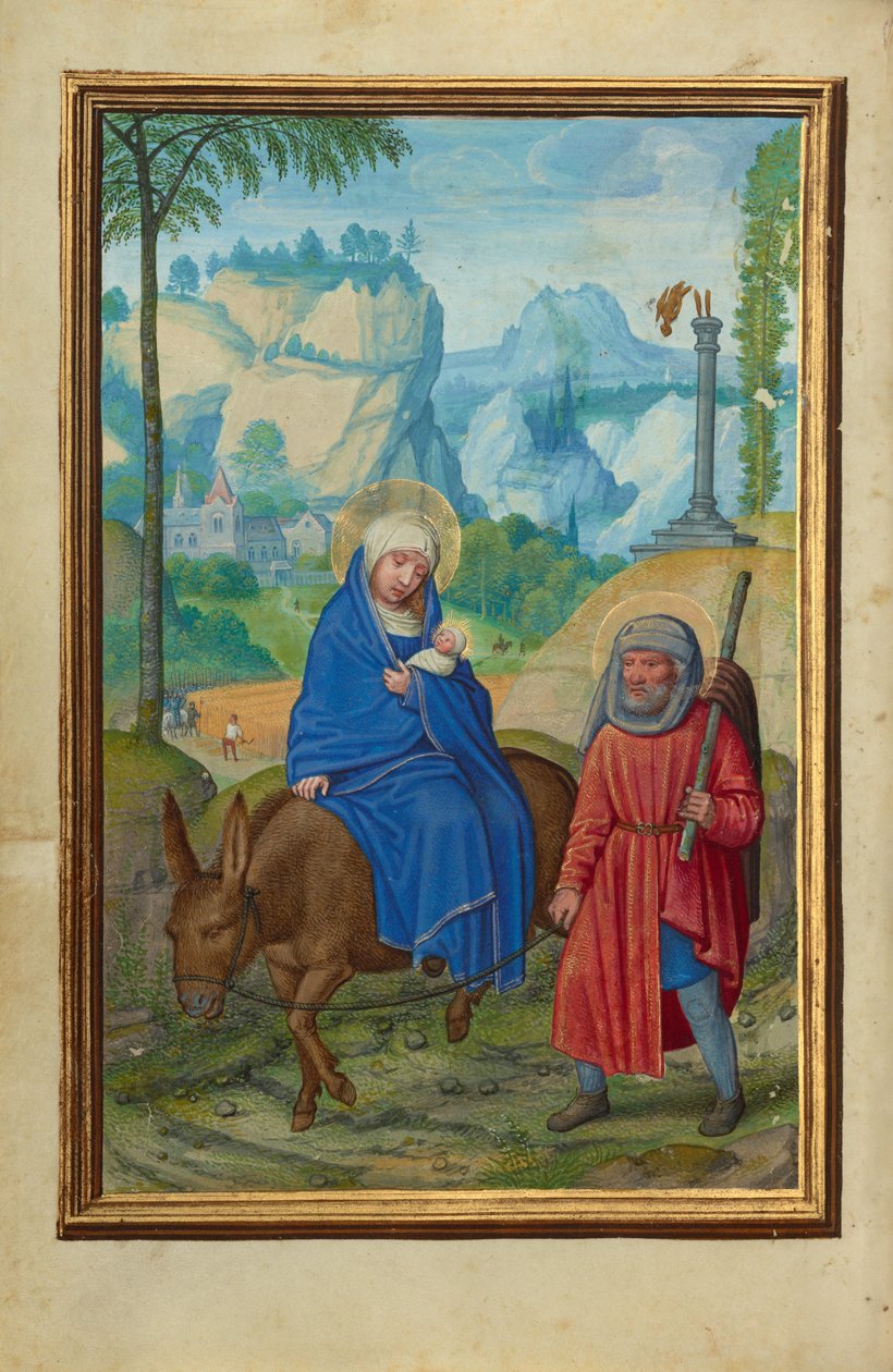Die Flucht nach Ägypten door Simon Bening