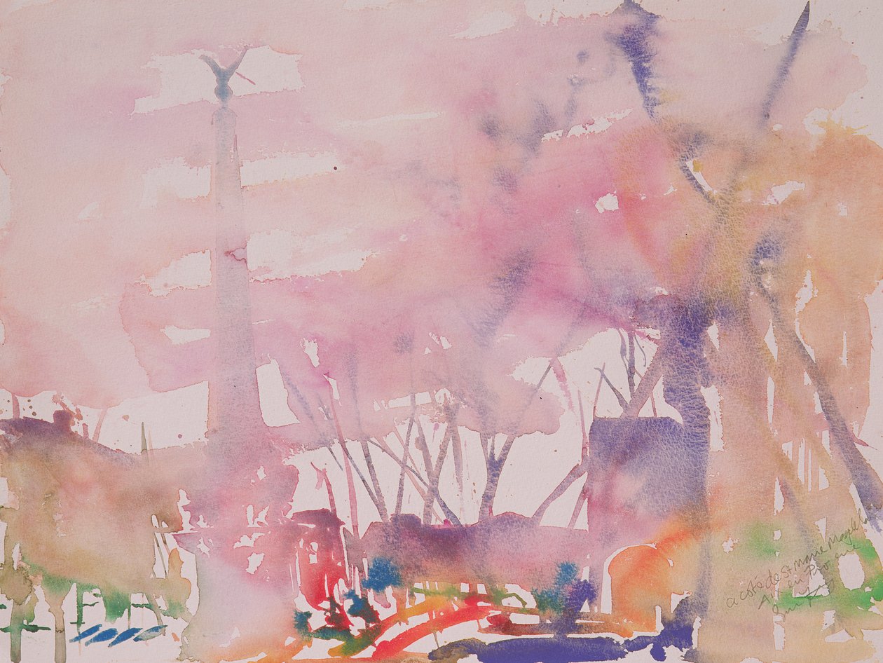 Aix en provence, Frankrijk, 2002 (aquarel) door Simon Fletcher