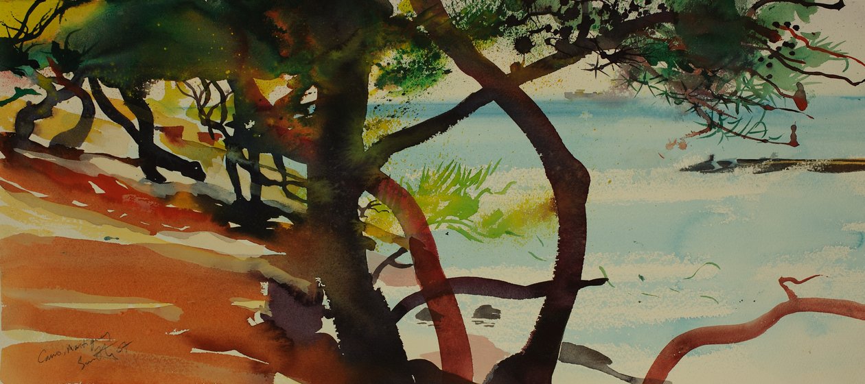 Caro, Martigues, 2007 (aquarel) door Simon Fletcher