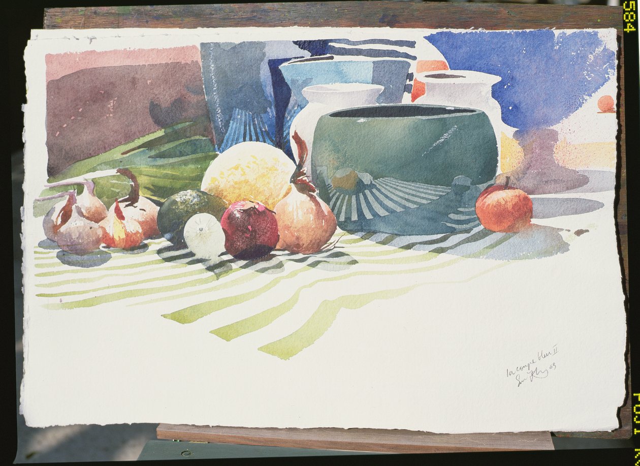 La Coupe Bleu II, 2003 (aquarel op papier) door Simon Fletcher