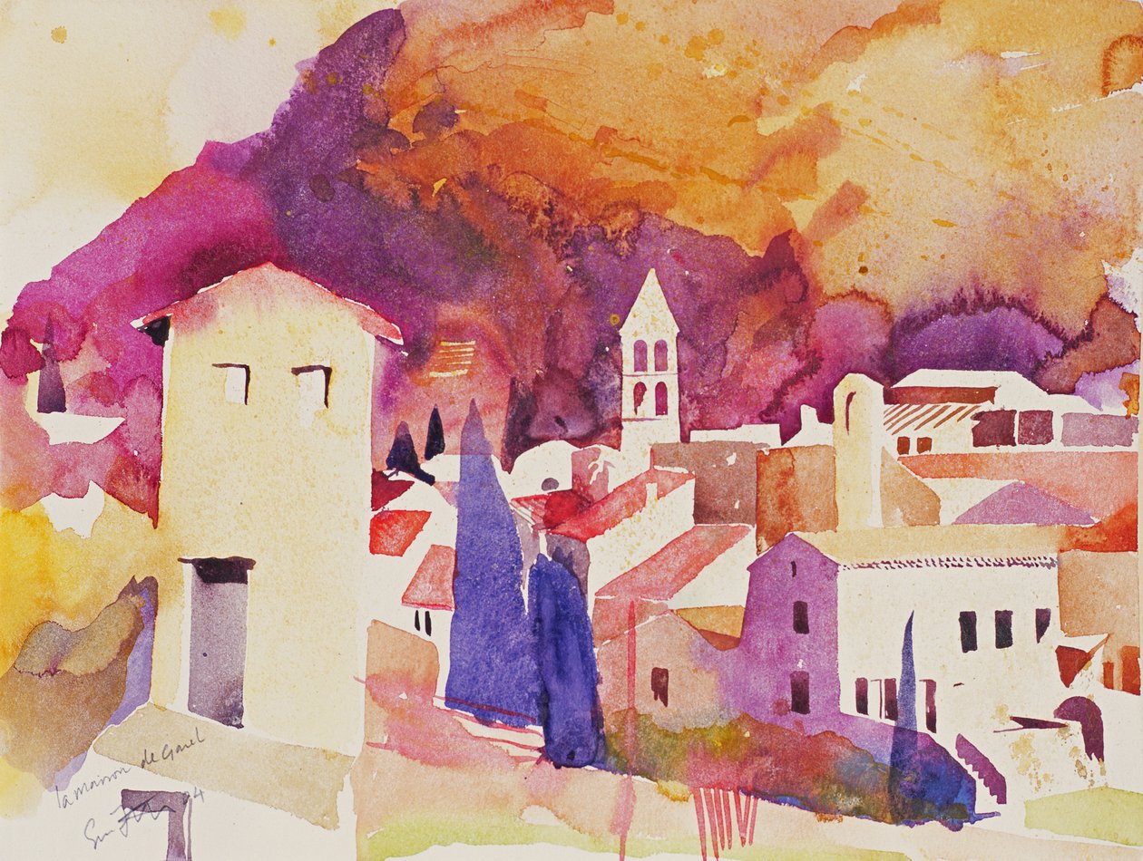 La Maison de Garel, 2004 (aquarel op papier) door Simon Fletcher